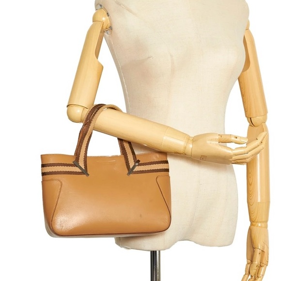 TAN GUCCI LEATHER TOTE - Picture 5 of 16